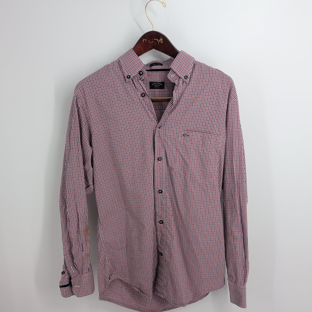 Paul & Shark Gingham Check Long Sleeve Button-Down Shirt Multicolor Size‎ 40
